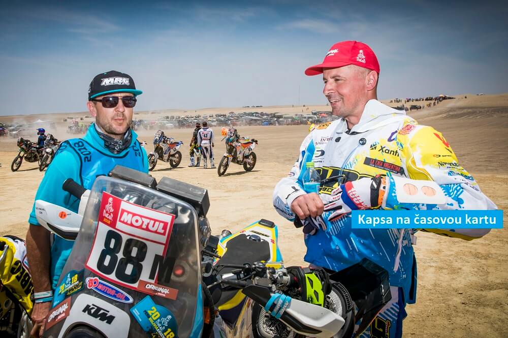 Jan Vesel&yacute; v PSI moto oblečen&iacute; na Rallye Dakar